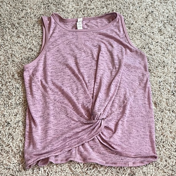 Lululemon Breeze Through Twist Tank Top Pink Rose Blush 6 Pullover Cropped - Picture 6 of 9
